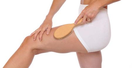 сухое растирание щеткой 