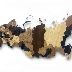 Многоуровневые карты России из дерева: стильное и необычное дополнение интерьера