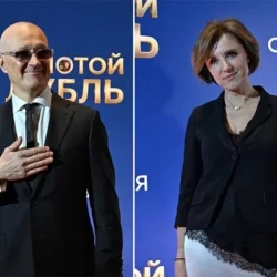 Вместе, но не рядом. Бероев и Алферова посетили премьеру спортивной драмы