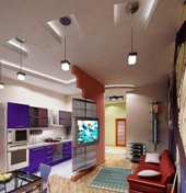 Квартира-студия - идеальный вариант для однокомнатной квартиры